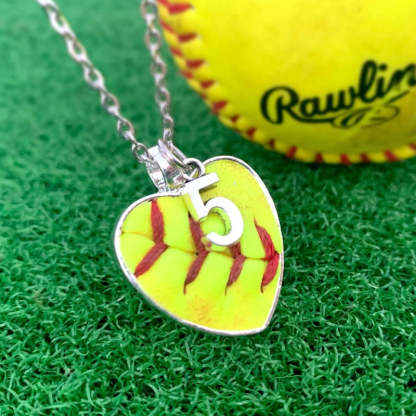 Baseball/Softball Necklace w/Seams/Laces Jewelry