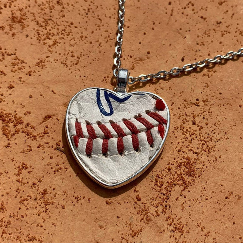Baseball/Softball Necklace w/Seams/Laces Jewelry