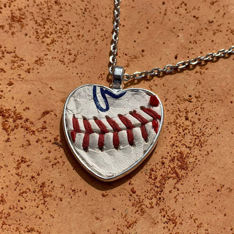 Baseball/Softball Necklace w/Seams/Laces Jewelry
