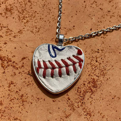 Baseball/Softball Necklace w/Seams/Laces Jewelry