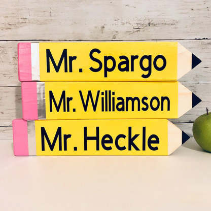 PERSONALIZED  Teacher Pencil Name Plates