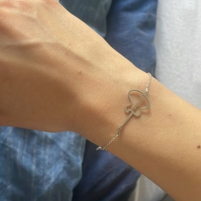 Personalized Guitar Name Bracelet Birthday Gift Jewelry Gift