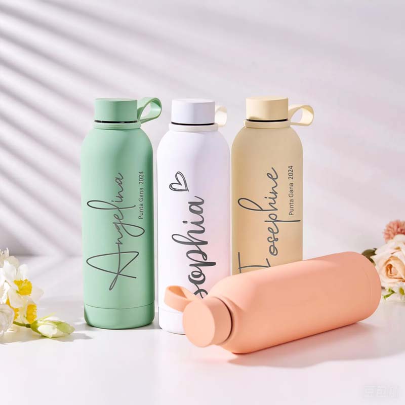 Personalized Birth Flower Tumbler Engraved Water Bottle Travel Water Bottle