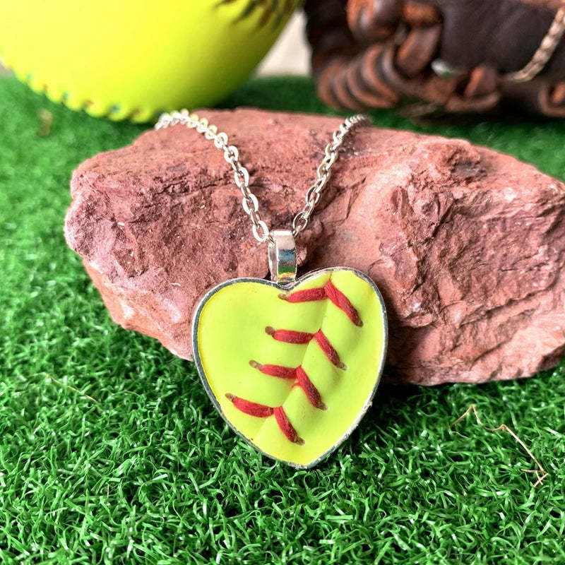 Baseball/Softball Necklace w/Seams/Laces Jewelry