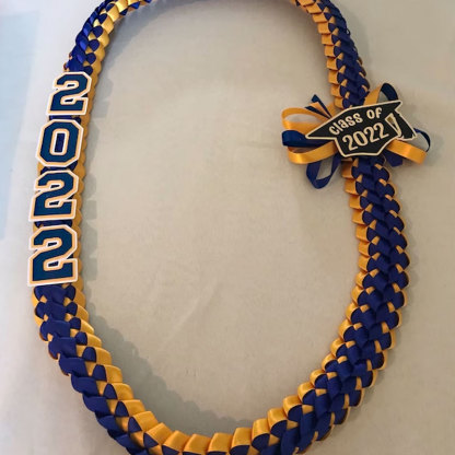 Personalized 2024 Graduation Double Braided Ribbon Lei 