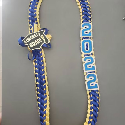Personalized 2024 Graduation Double Braided Ribbon Lei 