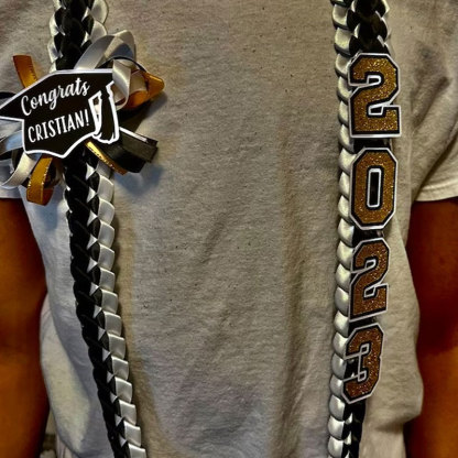 Personalized 2024 Graduation Double Braided Ribbon Lei 