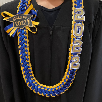Personalized 2024 Graduation Double Braided Ribbon Lei 