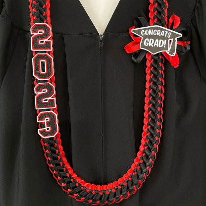 Personalized 2024 Graduation Double Braided Ribbon Lei 
