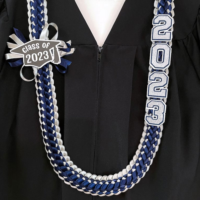 Personalized 2024 Graduation Double Braided Ribbon Lei 
