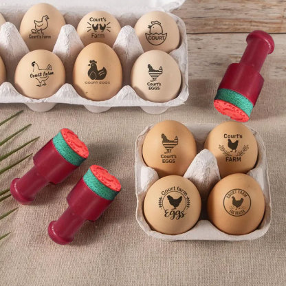 Custom Egg Carton Stamp Engraved Farm Egg Stamp