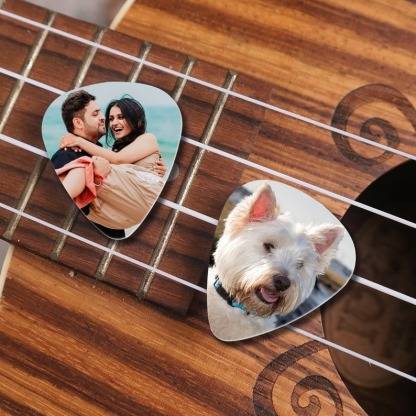 Personalized Guitar Pick with Photo for Musicians Customized for Boyfriend - 12pcs