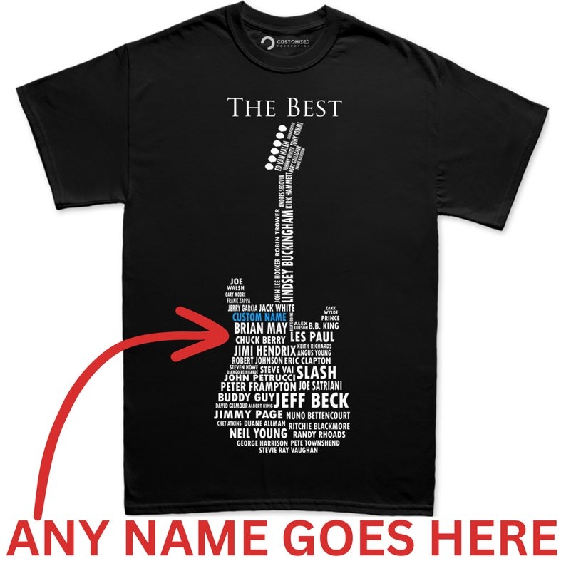 Custom Guitar Shirt Guitar Legends T-shirt Gift for Guitar Players