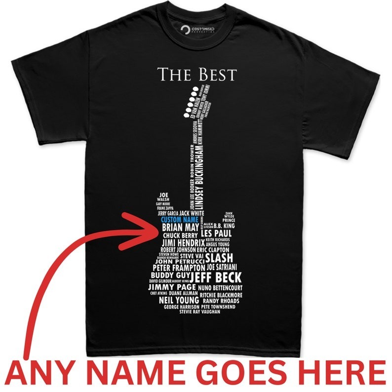 Custom Guitar Shirt Guitar Legends T-shirt Gift for Guitar Players