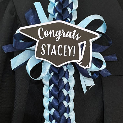 Personalized 2024 Graduation Double Braided Ribbon Lei 