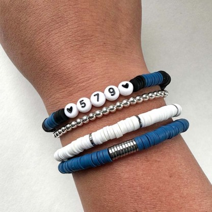 Thin Blue Line Police Bracelet Personalize with Name or Badge Number