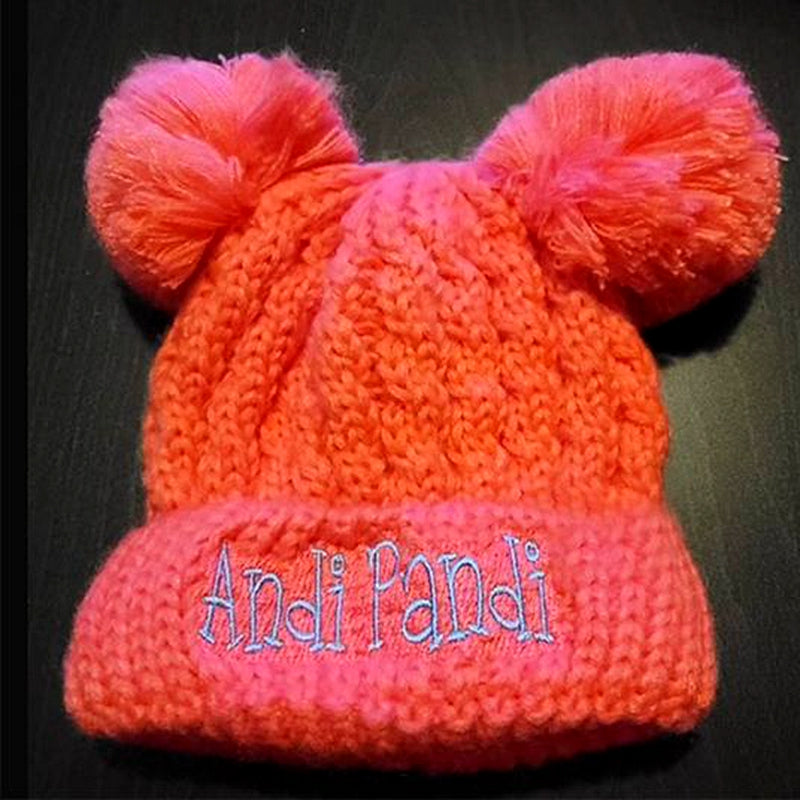 Kid's Pom Pom Beanie Personalized Hat Gift