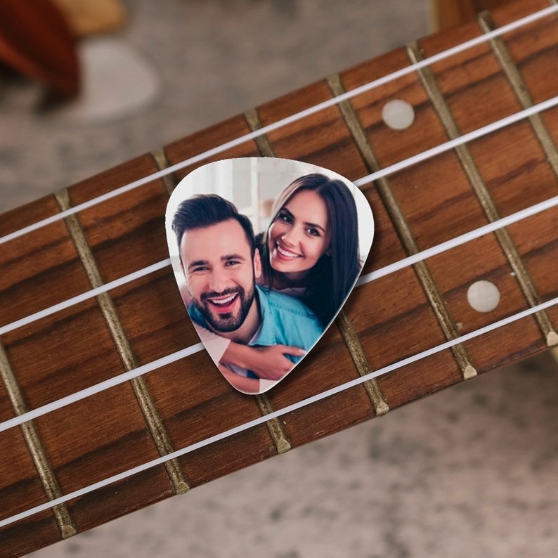 Personalized Guitar Pick with Photo for Musicians Customized for Boyfriend - 12pcs