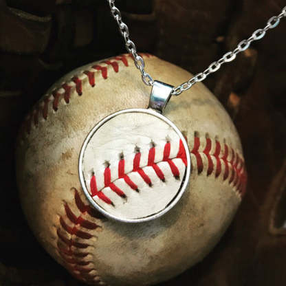 Baseball/Softball Necklace w/Seams/Laces Jewelry