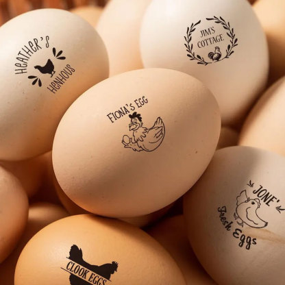 Custom Egg Carton Stamp Engraved Farm Egg Stamp