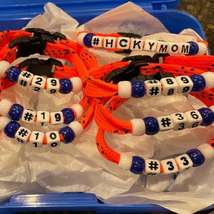 Custom Ice Hockey Skate Lace Bracelets Gift For Hockey Team Hockey Lover