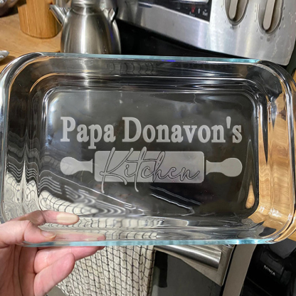 Personalized Glass Casserole Dish Kitchen Custom Baking Dish