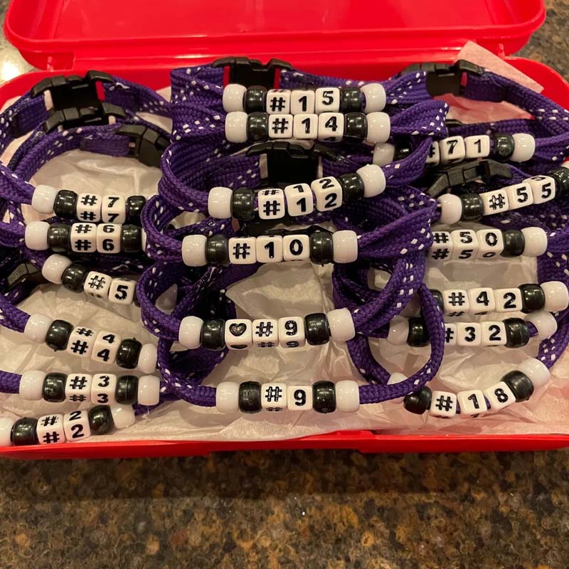 Custom Ice Hockey Skate Lace Bracelets Gift For Hockey Team Hockey Lover