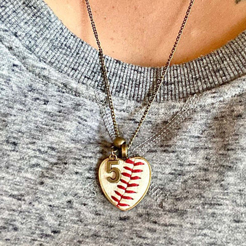 Baseball/Softball Necklace w/Seams/Laces Jewelry