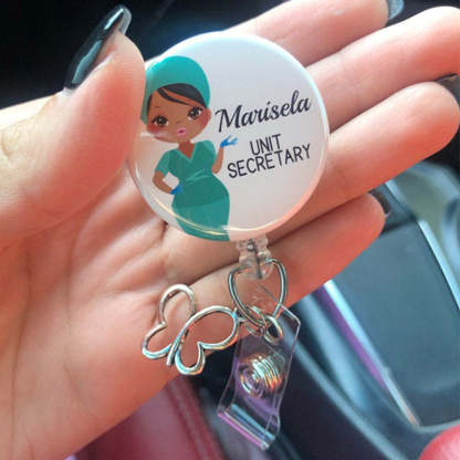 Personalized Nurse Badge Reel RN Nurse Badge Reel