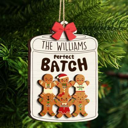 Grandma Grandpa Mom Dad Perfect Patch - Gift For Mom, Dad, Grandparents - Personalized 2-Layered Wooden Ornament