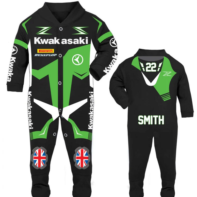 Baby personalized race sleep suit