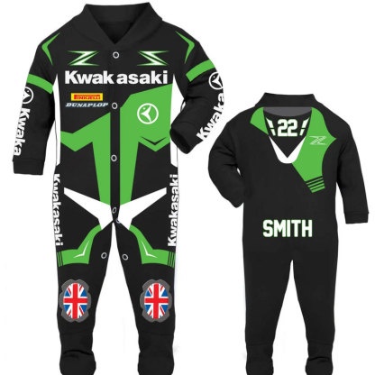 Baby personalized race sleep suit
