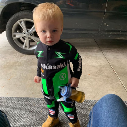 Baby personalized race sleep suit