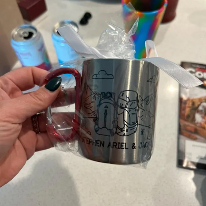 Backpack Personalized Carabiner Mug Trail Hiking Camp Cup