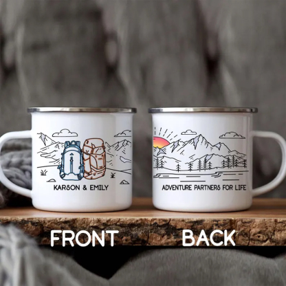 Backpack Personalized Carabiner Mug Trail Hiking Camp Cup