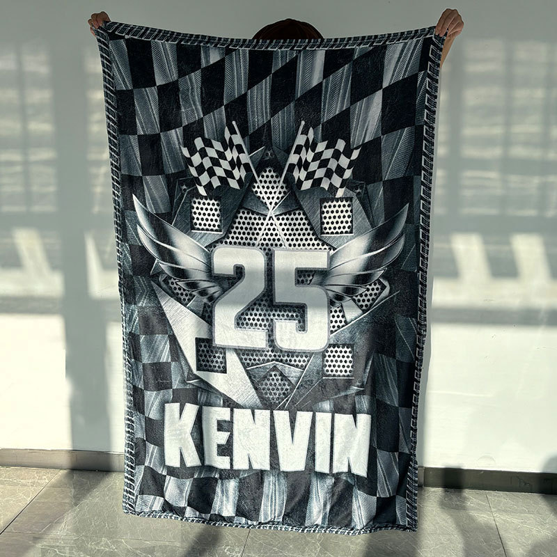 Personalized Name and Number Racing Blanket