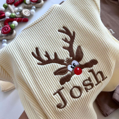 Christmas Reindeer, Snow Globe Pajama For Kids Personalised