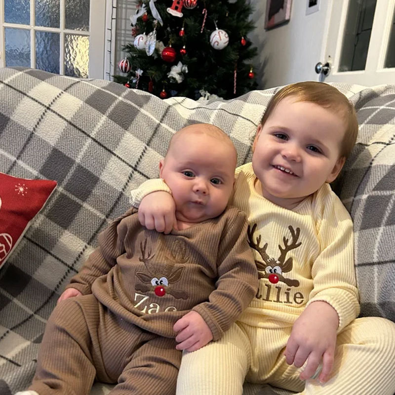 Christmas Reindeer, Snow Globe Pajama For Kids Personalised