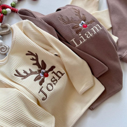 Christmas Reindeer, Snow Globe Pajama For Kids Personalised