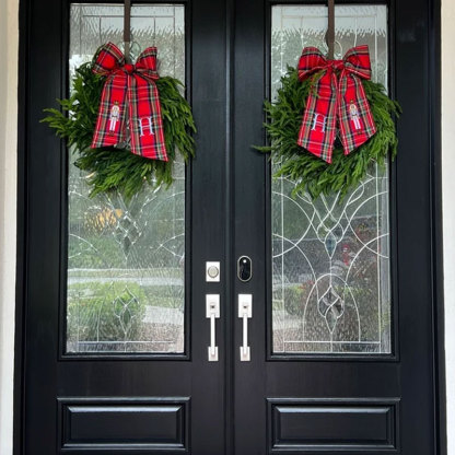 Christmas Tree Wreath Sash with Monogram