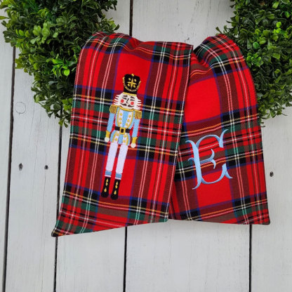 Christmas Tree Wreath Sash with Monogram