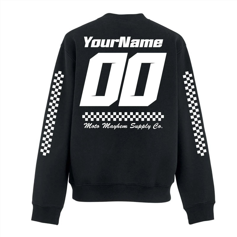 Custom Adult Race Name & Number Motorsport Sweatshirt