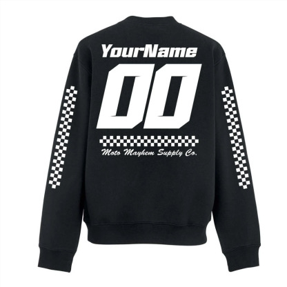 Custom Adult Race Name & Number Motorsport Sweatshirt