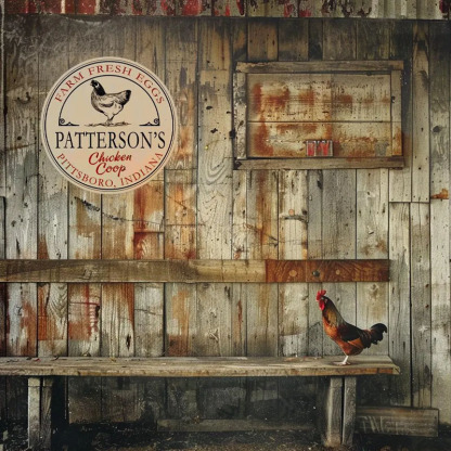 Custom Farm Fresh Eggs Round Wooden Sign