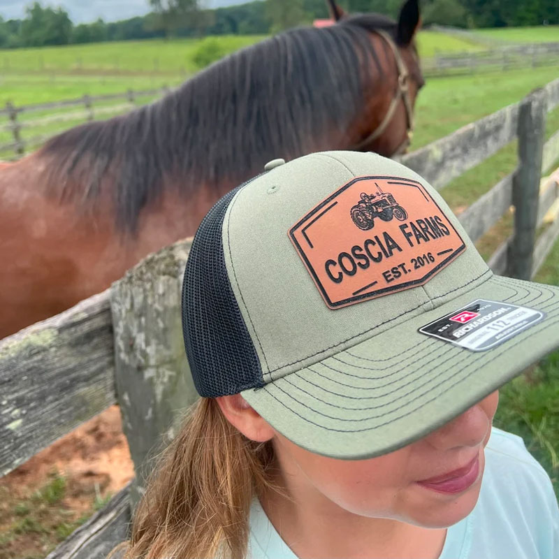 Custom Farm Name Date Patch Hat Trucker Family Farm Hat