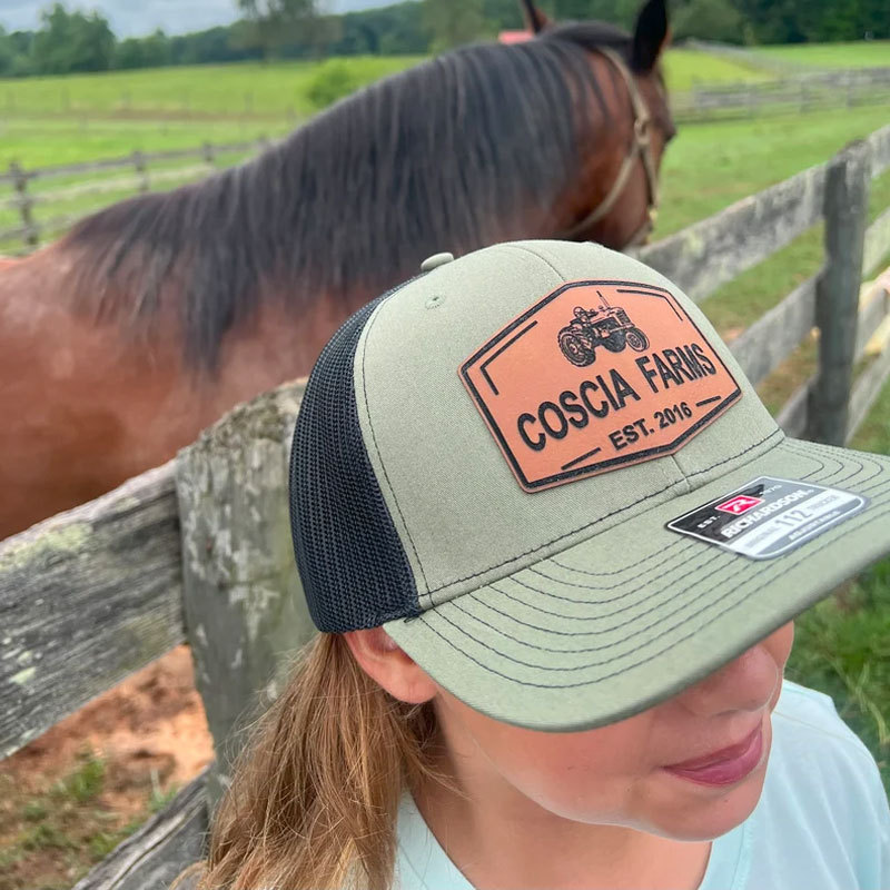 Custom Farm Name Date Patch Hat Trucker Family Farm Hat