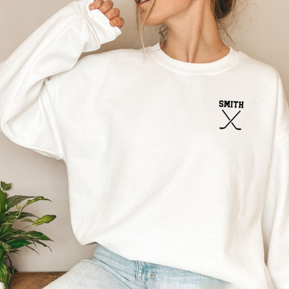 Custom Hockey Crewneck Sweatshirt Personalized Gift Hockey