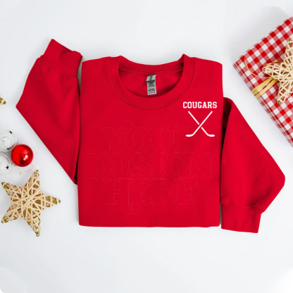 Custom Hockey Crewneck Sweatshirt Personalized Gift Hockey