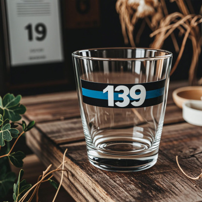 Custom Thin Blue Line Police Glass