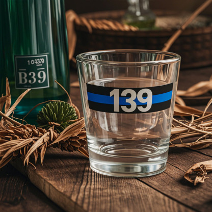Custom Thin Blue Line Police Glass